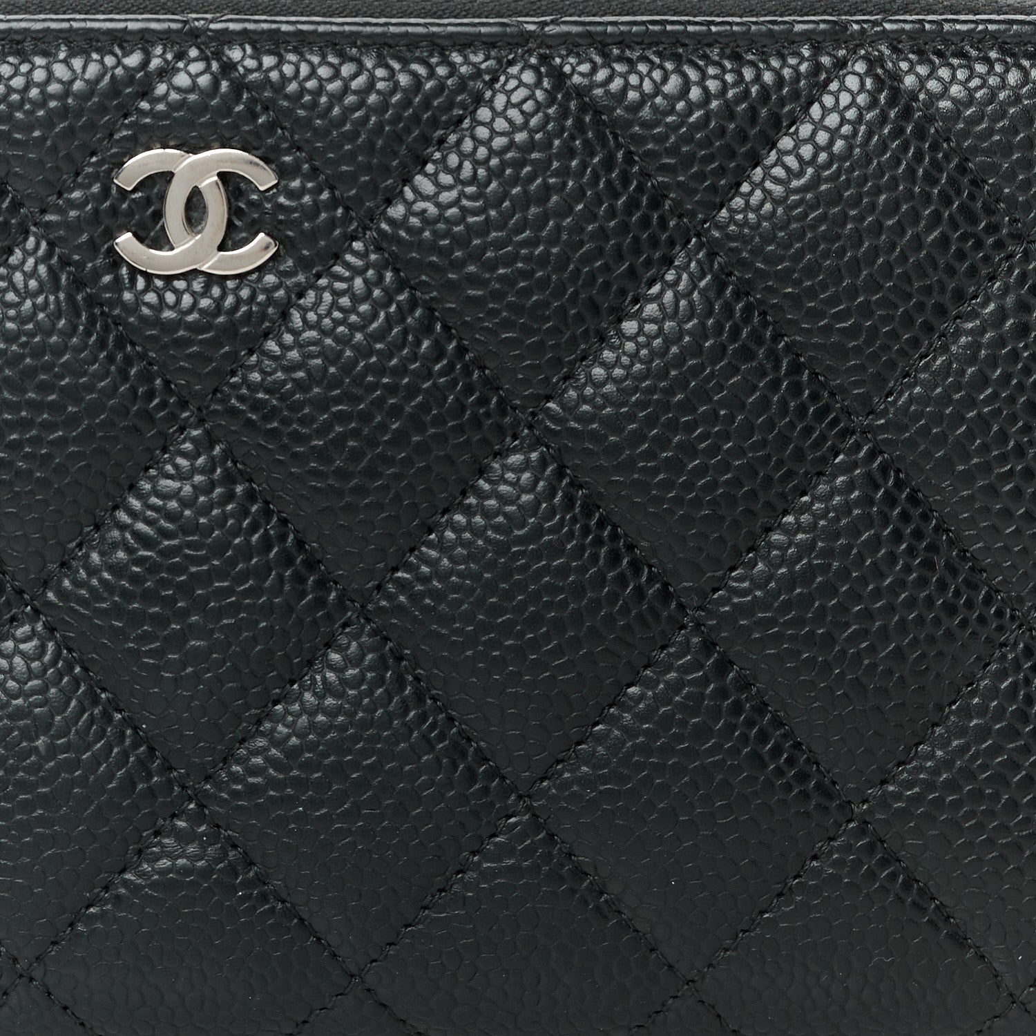 Chanel Caviar Quilted Large Gusset Zip Around Wallet Black 9 of 9