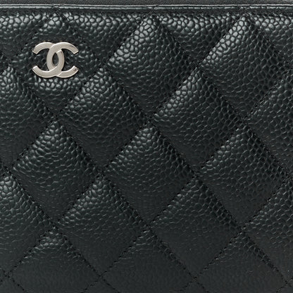 Chanel Caviar Quilted Large Gusset Zip Around Wallet Black 9 of 9