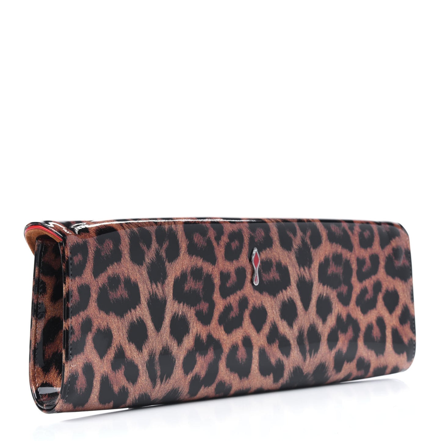 Patent Leopard So Kate Baguette Clutch Gold