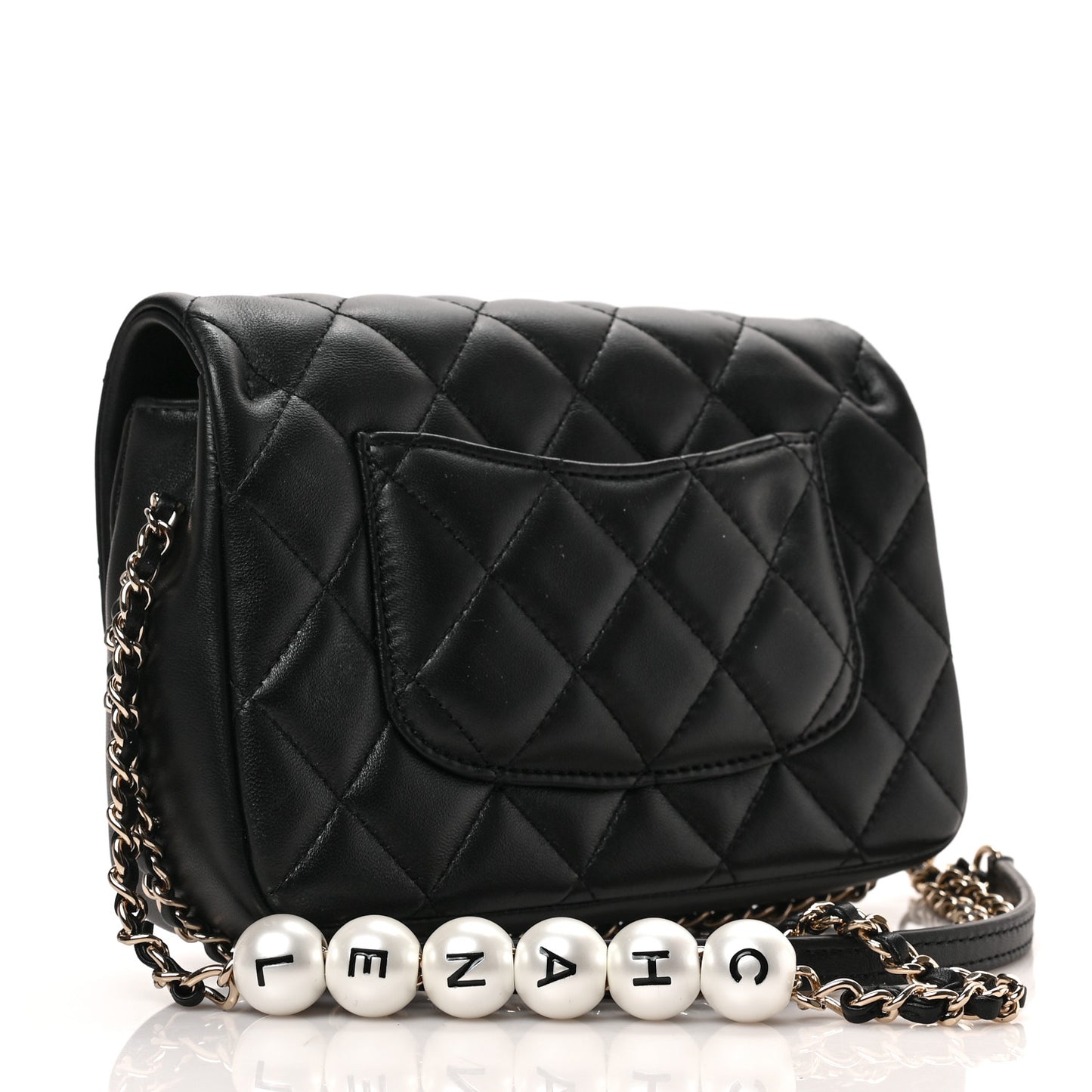 Lambskin Quilted Small My Precious Flap Black