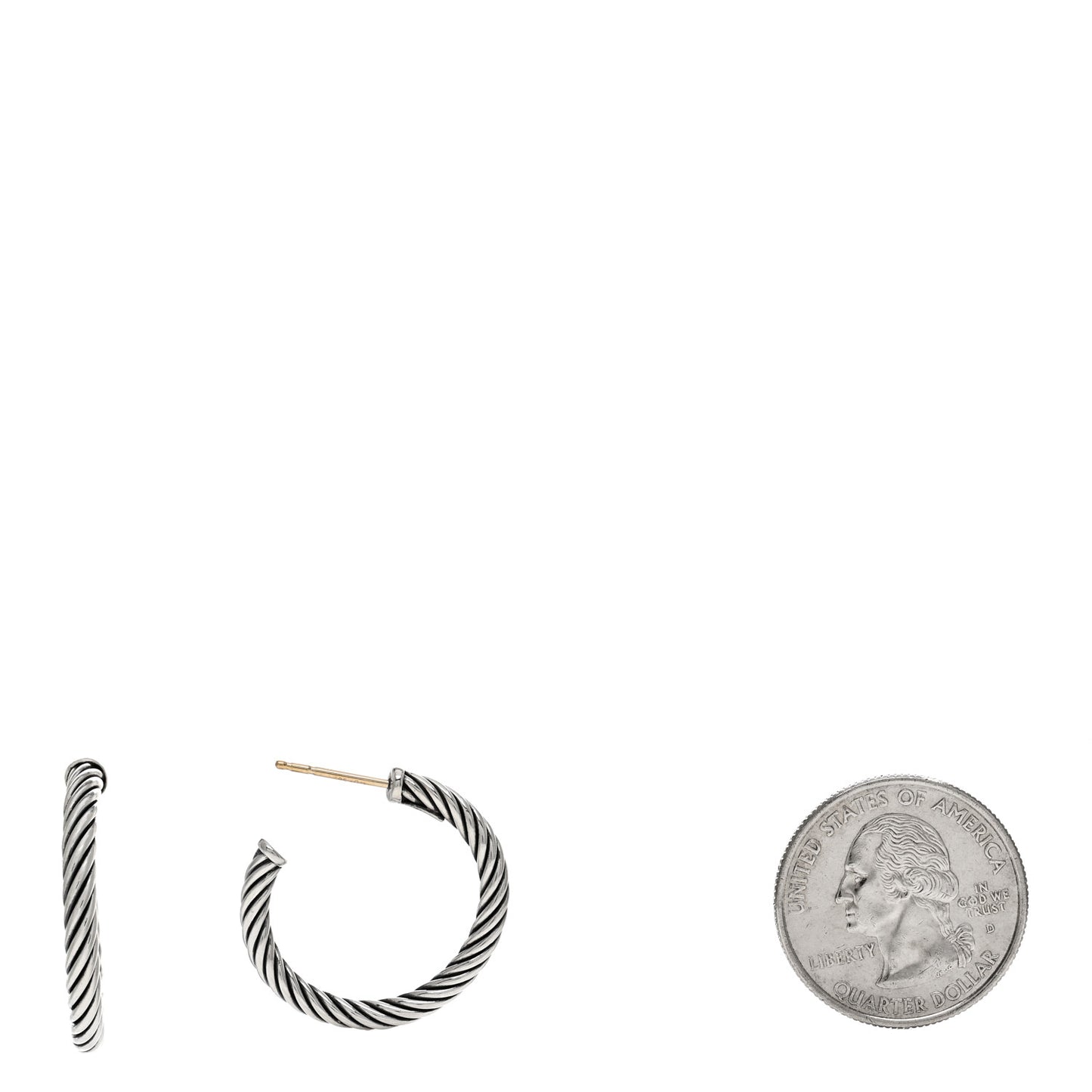Sterling Silver Small Cable Classics Hoop Earrings