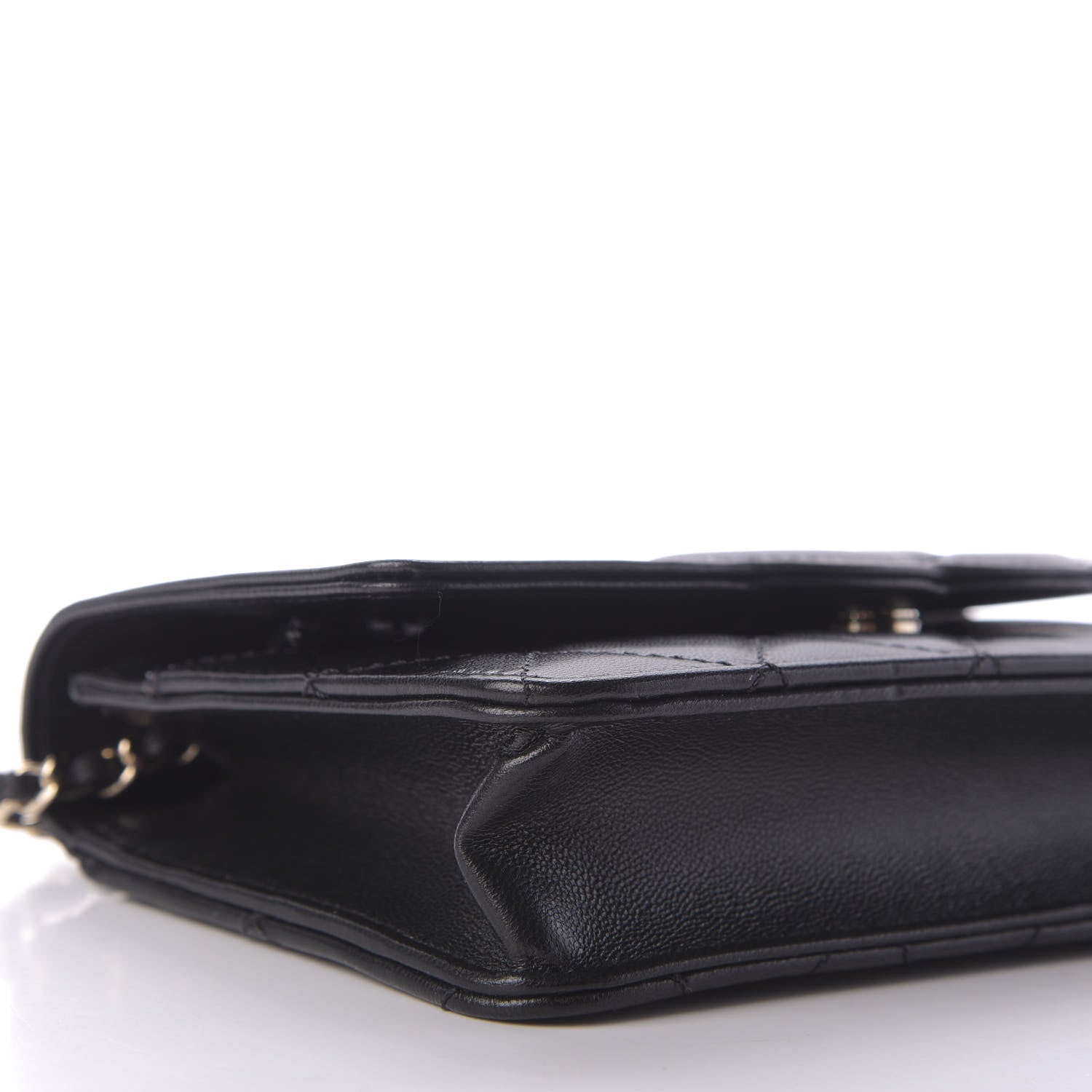 Chanel Goatskin Quilted Timeless CC Wallet On Chain WOC Black 6 of 9