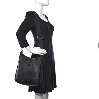Hermes Taurillon Clemence Evelyne III GM Black 2 of 9