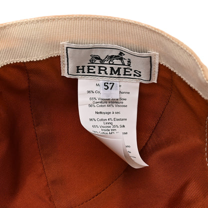 Hermes Cotton Davis H Primavera Cap 57 White Creme 8 of 10