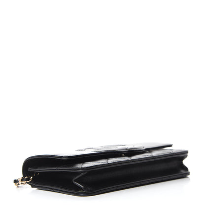 Chanel Goatskin Quilted Timeless CC Wallet On Chain WOC Black 4 of 12
