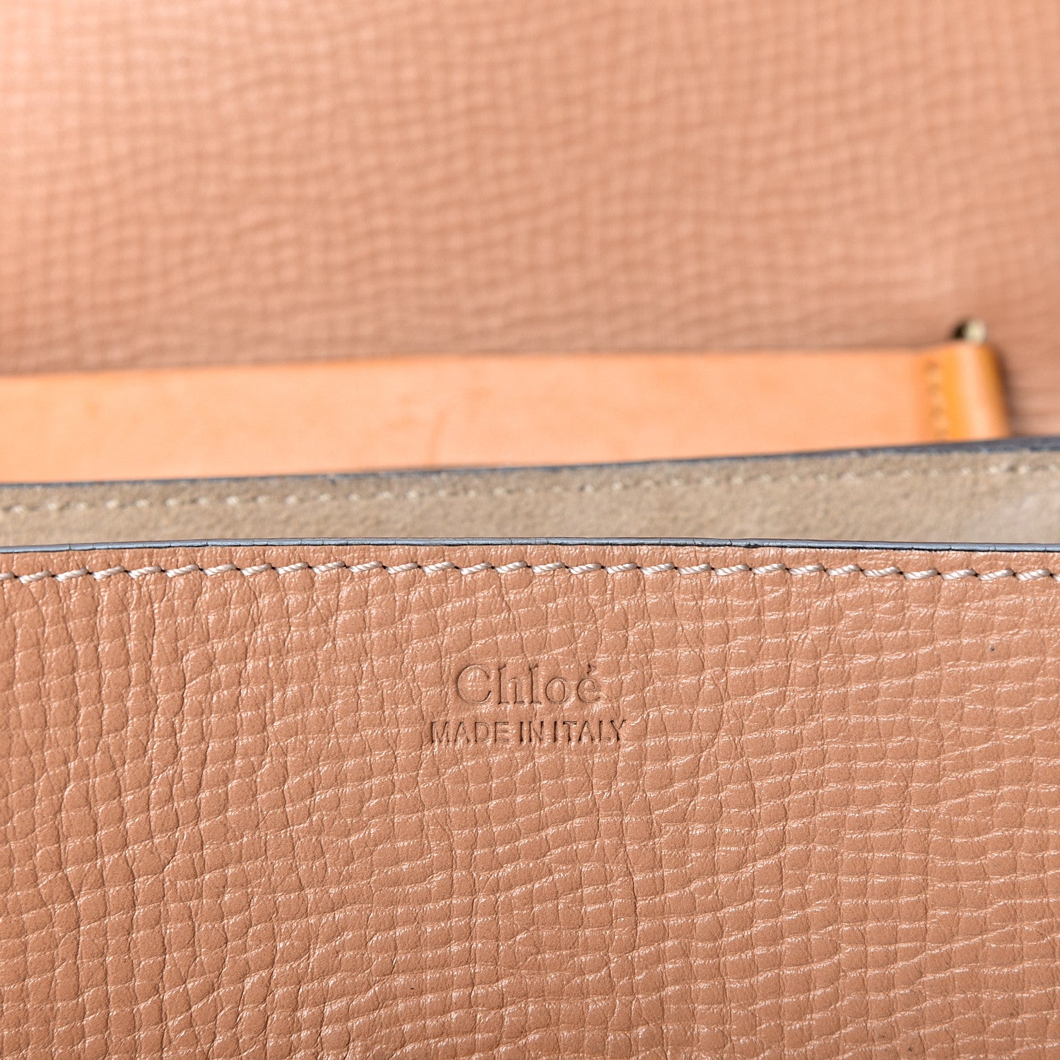 Chloe Grained Calfskin Lambskin Bi-Color Drew Shoulder Bag Wet Sand Sunflower 7 of 9