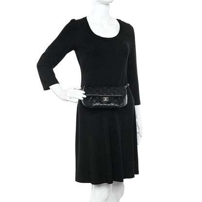 Chanel Calfskin Quilted CC Uniform Flap Belt Bag Black 2 of 11