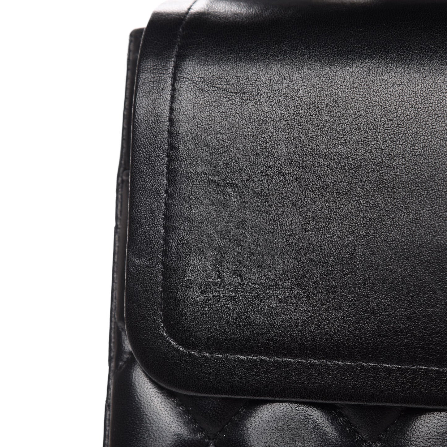 Lambskin Quilted Maxi Double Flap Black