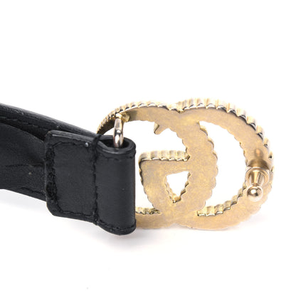 Gucci Moon Calfskin Torchon Double G 25mm Belt 75 30 Black 9 of 10