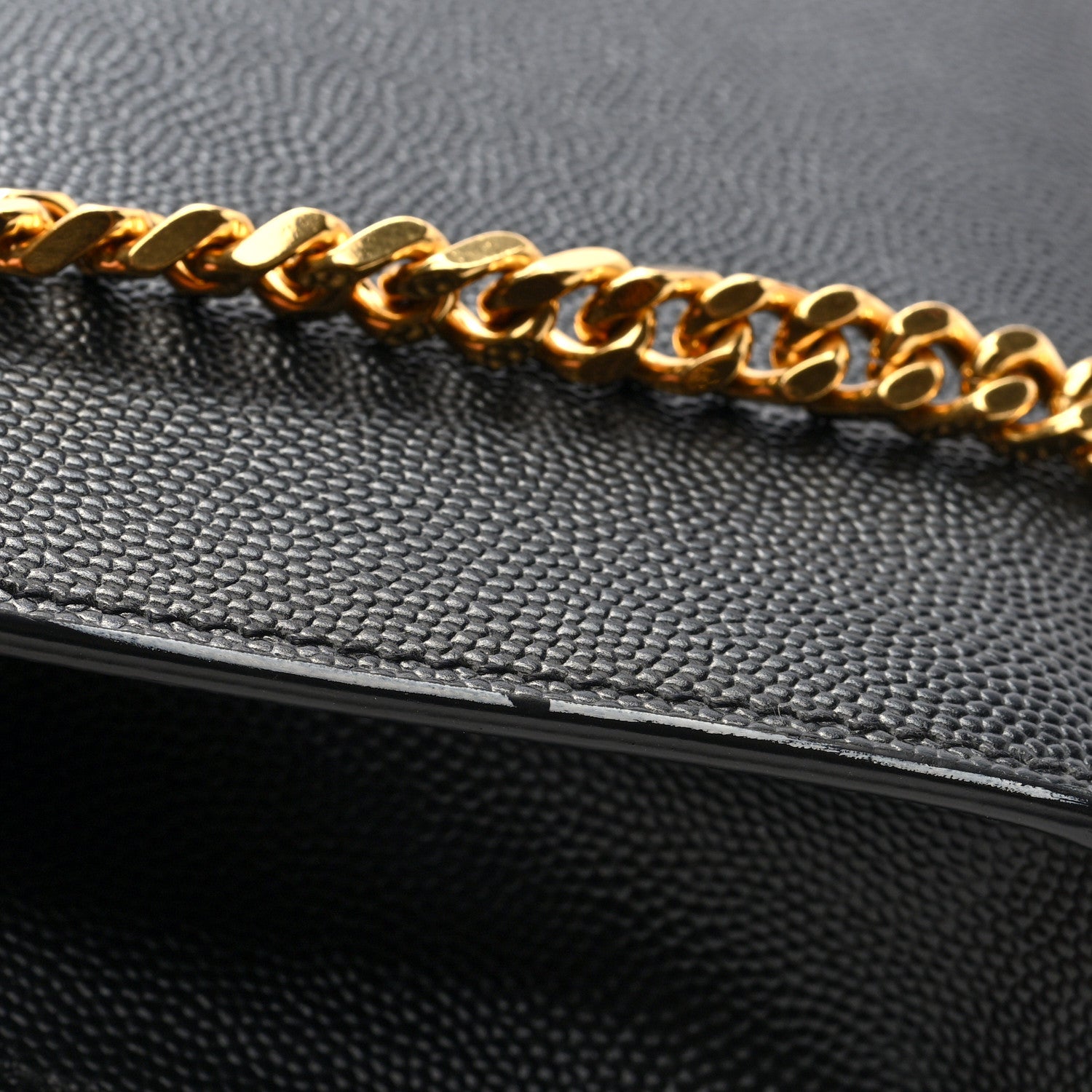 Saint Laurent Grain De Poudre Small Monogram Kate Satchel Black 10 of 10