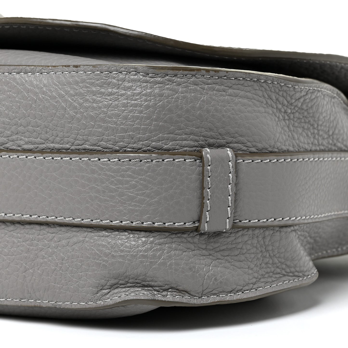 Calfskin Medium Marcie Round Crossbody Bag Cashmere Grey