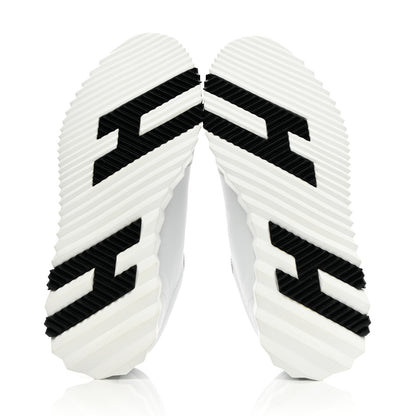 Hermes Goatskin Suede Bouncing Sneakers 38 White 5 of 11
