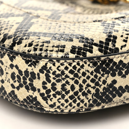 Gucci GG Supreme Monogram Snakeskin Small Jackie 1961 Hobo Beige Ebony 7 of 10