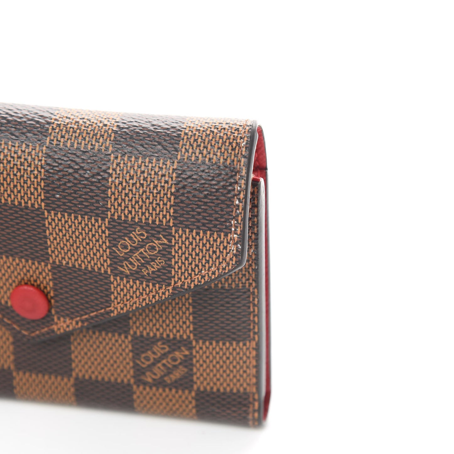 Damier Ebene Victorine Wallet Red