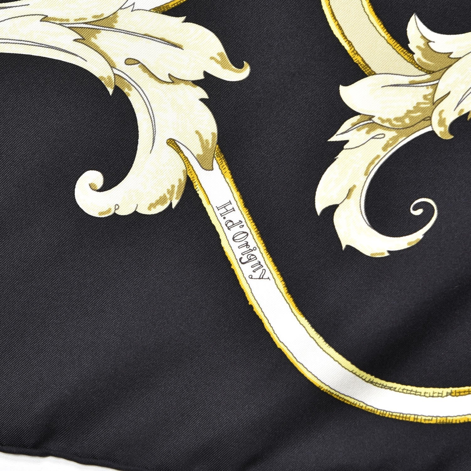 Hermes Silk Scarf L'Instruction Du Roy Scarf 90 Black Gold 6 of 8