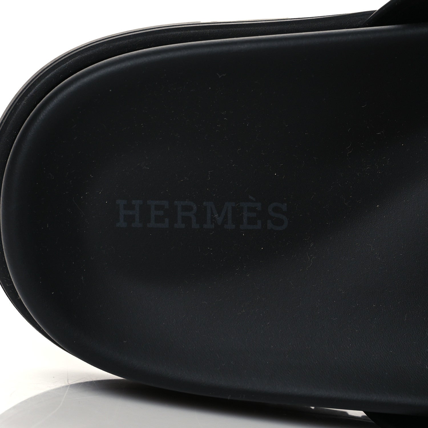 Hermes Calfskin Womens Chypre Sandals 37 Black 7 of 9