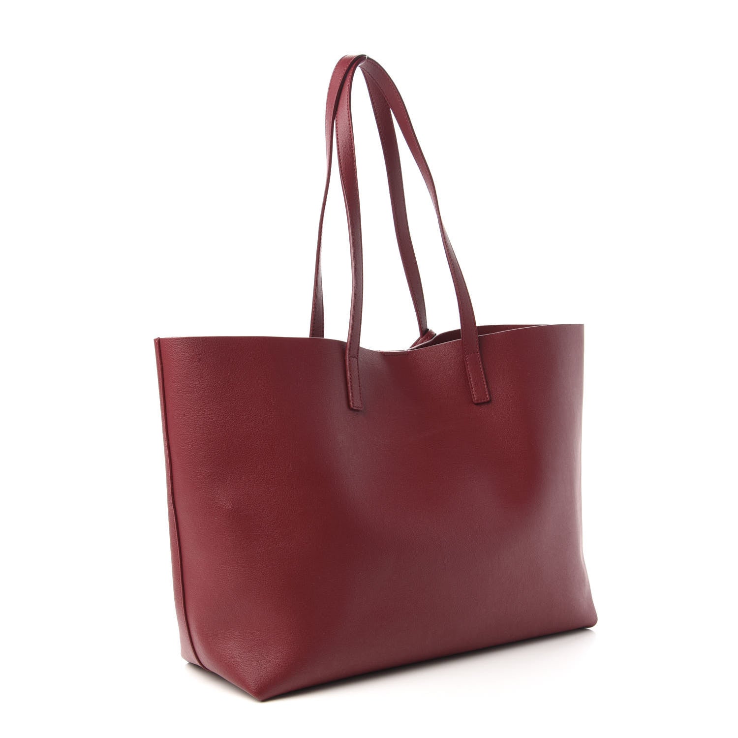 Saint Laurent Calfskin Large Shopping Tote Rouge Legion 3 of 10