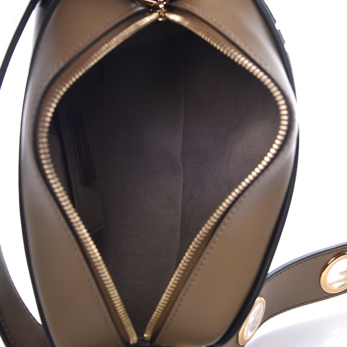 Vitello Century Velvet F is Fendi FF Multicolor Bi-Color Camera Case Fango Black Multicolor