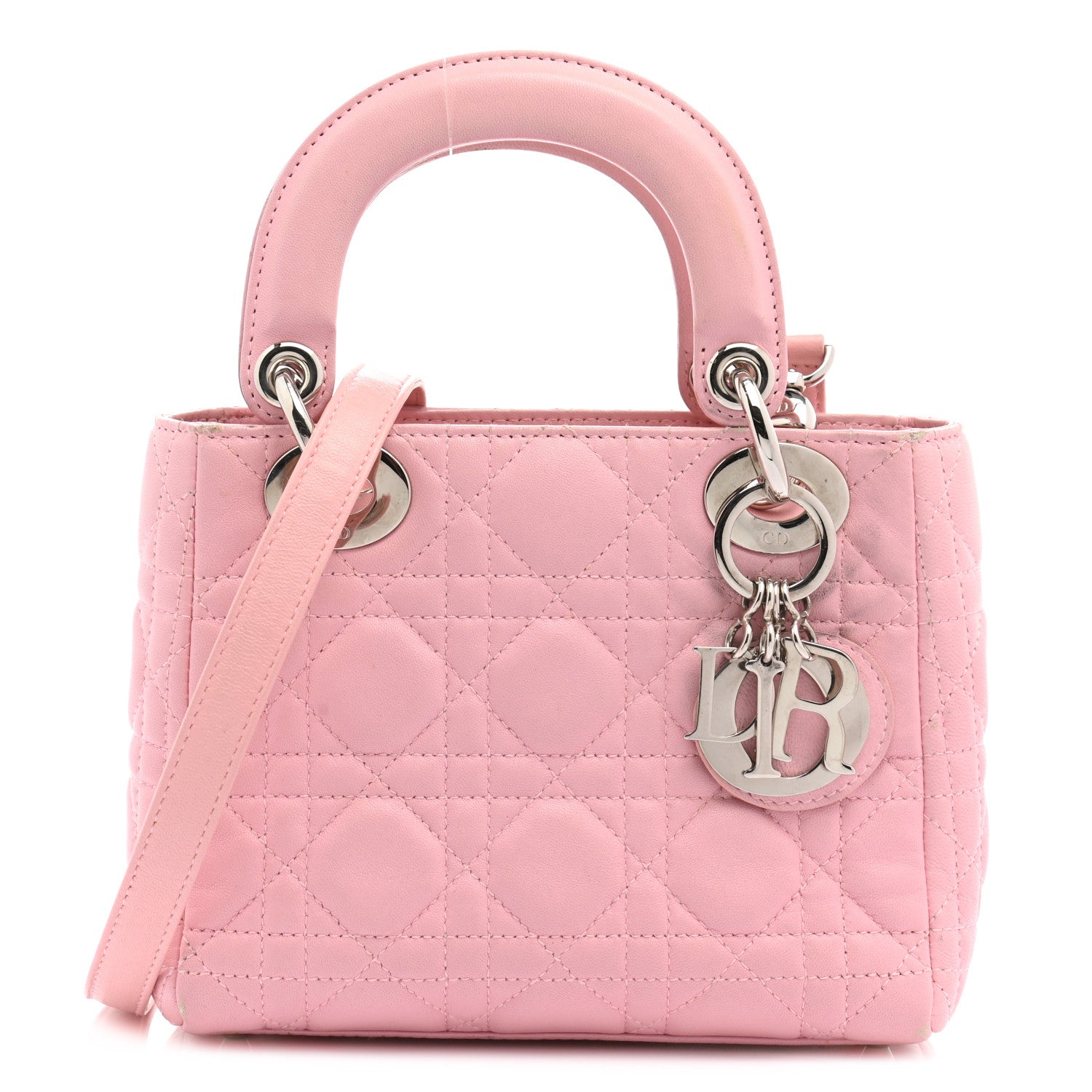 Christian Dior Lambskin Cannage Mini Lady Dior Rose Clair 1 of 17
