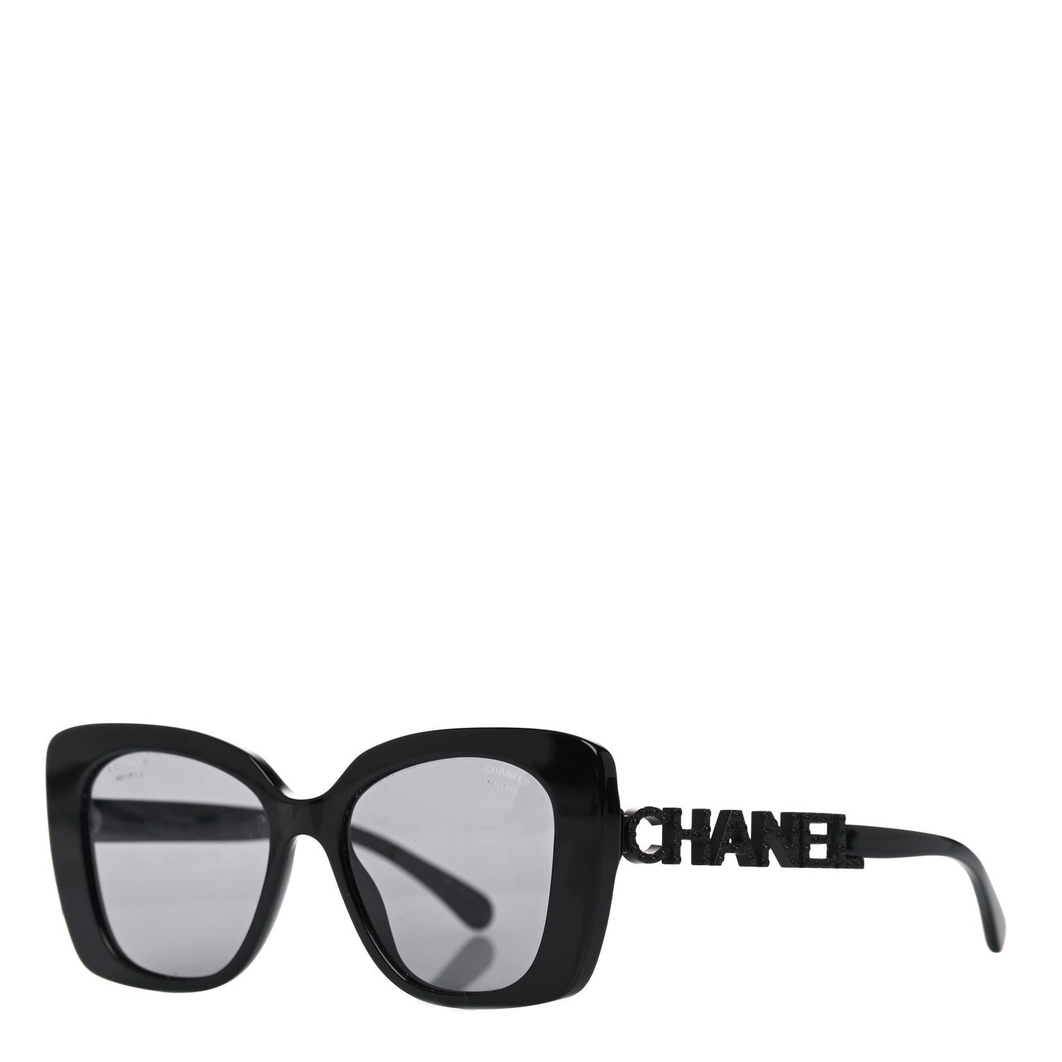 Chanel Acetate Strass Polarized Square Sunglasses 5422-B Black 1 of 7