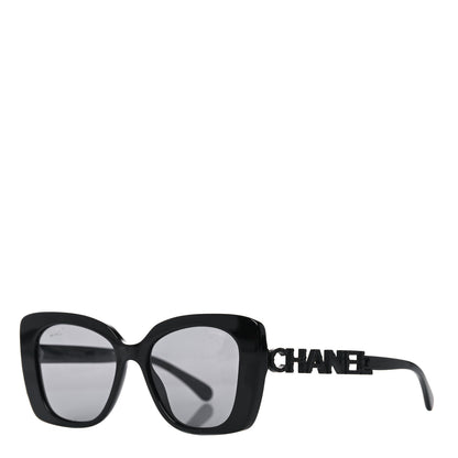 Chanel Acetate Strass Polarized Square Sunglasses 5422-B Black 1 of 7