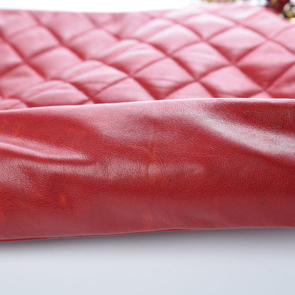 Chanel Lambskin Quilted Shoulder Bag Red 11 of 26