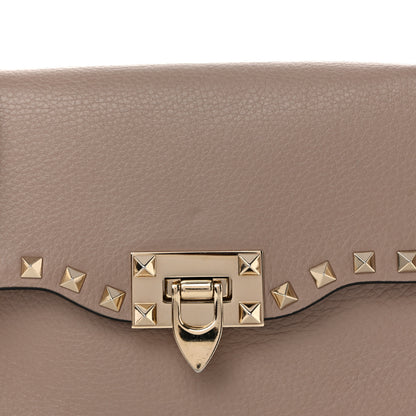 Valentino Garavani Pebbled Calfskin Medium Rockstud Flip Lock Crossbody Bag Poudre 7 of 12