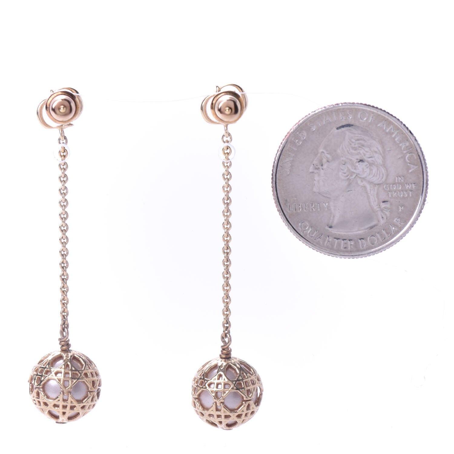 Christian Dior Pearl Secret Cannage Mise En Dior Tribales Dangle Earrings Rose Gold 2 of 3