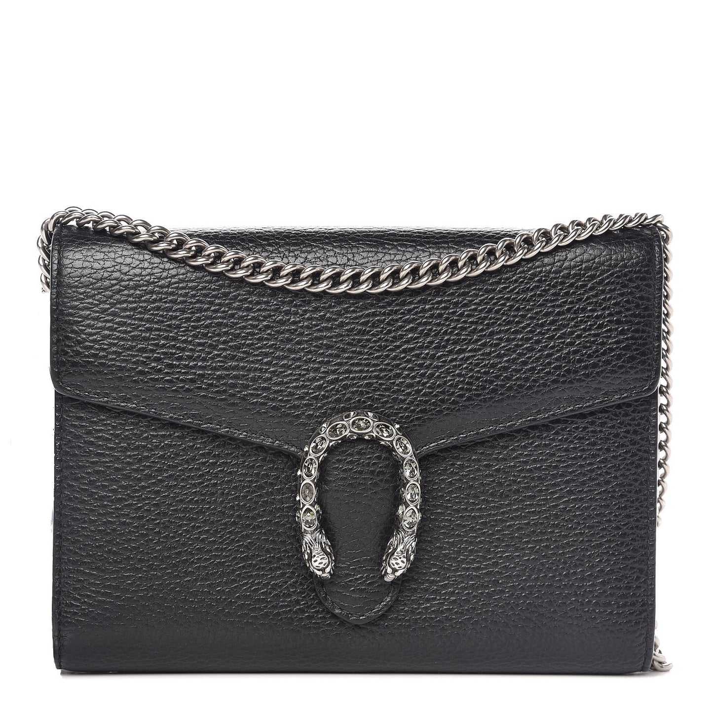 Calfskin Mini Dionysus Chain Wallet Black