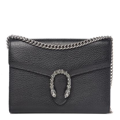 Gucci Calfskin Mini Dionysus Chain Wallet Black 1 of 9