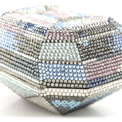 Judith Leiber Swarovski Crystal Minaudiere Clutch Silver Multicolor 10 of 10