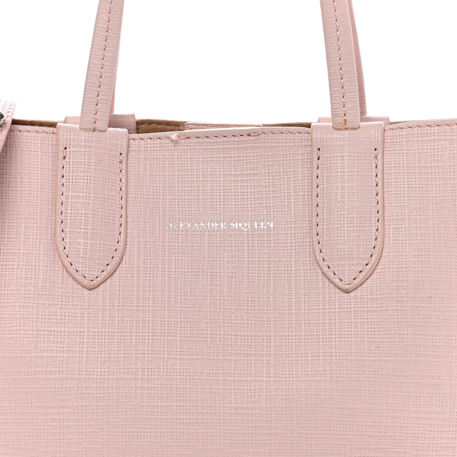 Alexander McQueen Saffiano Mini Shopper Tote Pink 7 of 9