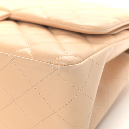 Chanel Lambskin Quilted Jumbo Double Flap Beige Clair 9 of 16