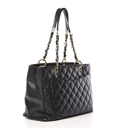 Chanel Caviar Quilted Grand Shopping Tote GST Black 3 of 16
