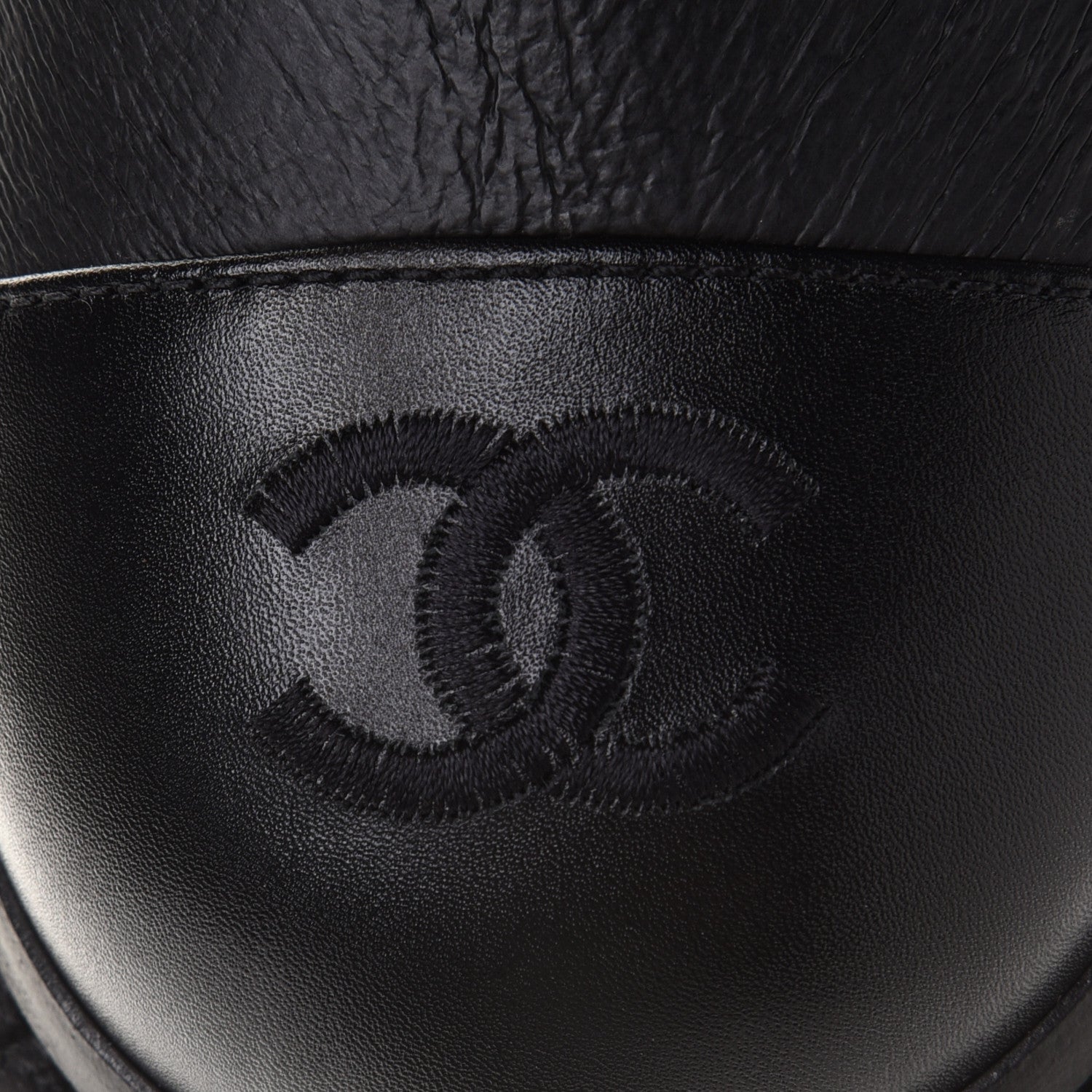 Chanel Shiny Goatskin Calfskin Quilted Lace Up Combat Boots 39 Black 9 of 10
