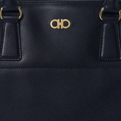 Salvatore Ferragamo Calfskin Briana Tote Navy 6 of 8