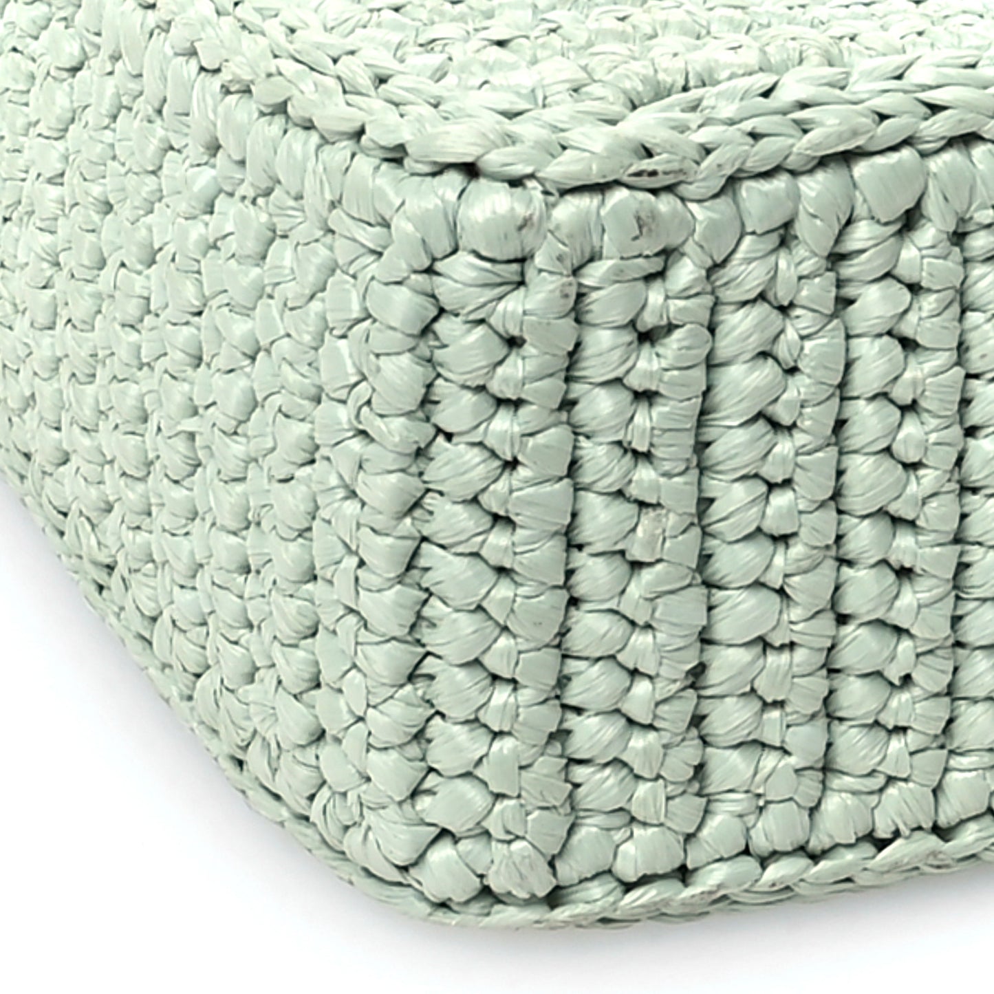 Yarn Raffia Effect Crochet Re-Edition 2005 Shoulder Bag Acqua