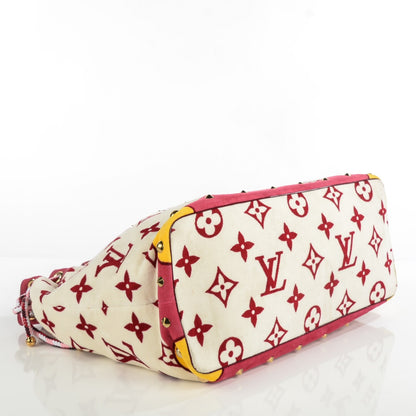 Louis Vuitton Cotton Monogram Eponge Cabas Rouge 4 of 9