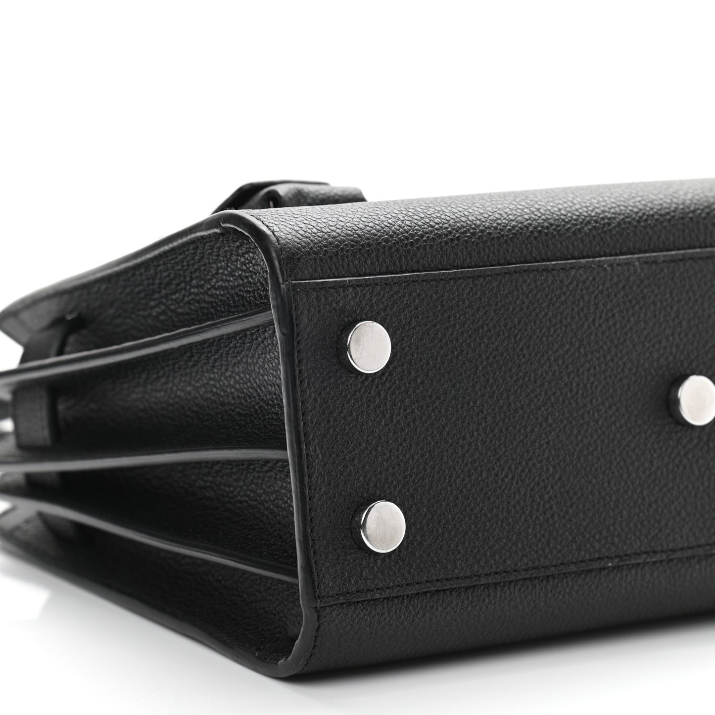 Grained Calfskin Nano Sac De Jour Black
