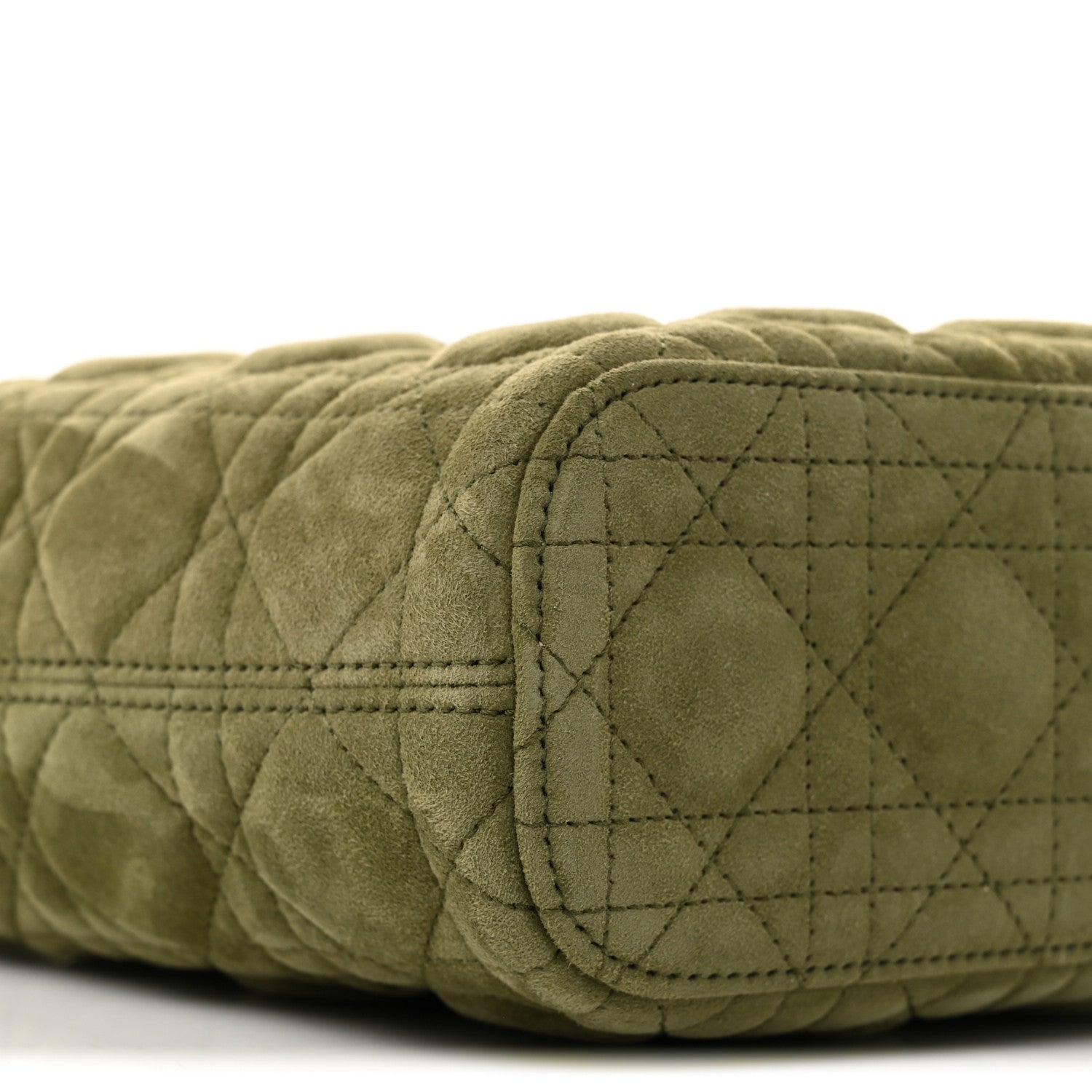 Christian Dior Suede Cannage Toujours Hobo Army Green 9 of 10