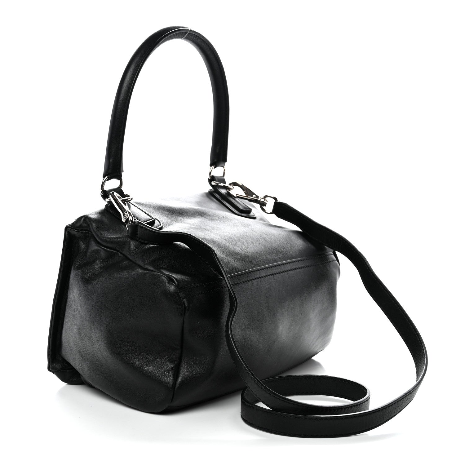 Givenchy Sugar Goatskin Velvet Logo Small Pandora Black 3 of 13