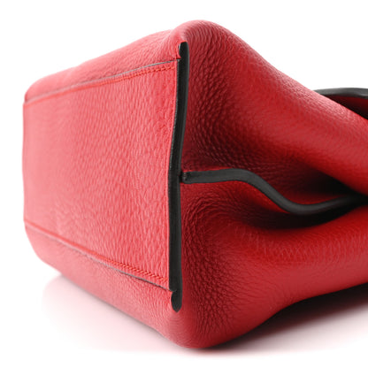 Gucci Cellarius Calfskin Small Bamboo Daily Top Handle Bag Hibiscus Red 9 of 9