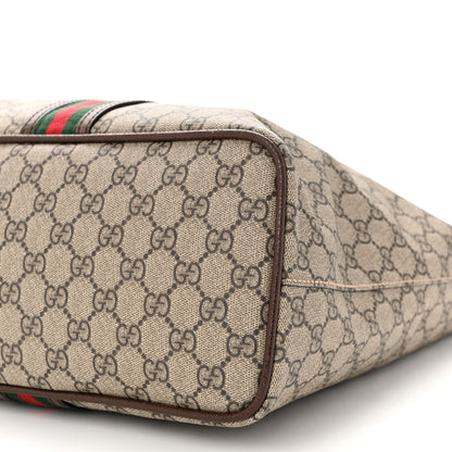 Gucci GG Supreme Monogram Web Neo Vintage Tote Beige New Acero Crop 10 of 10
