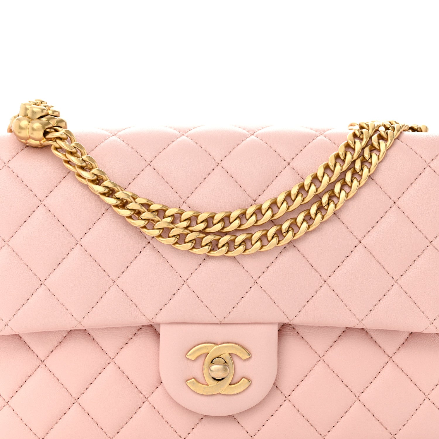 Chanel Lambskin Quilted Small Sweet Camellia Flap Light Pink 8 of 10
