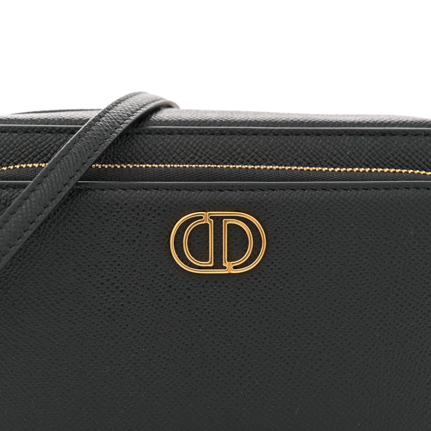 Christian Dior Grained Calfskin Caro Double Pouch Black 8 of 10