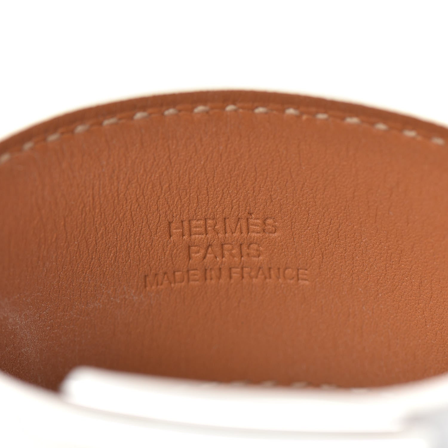 Hermes Epsom Kelly Dog Bracelet White 3 of 5