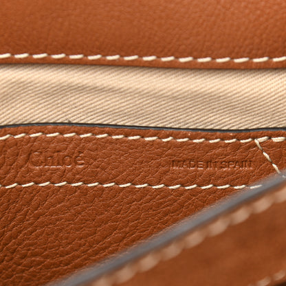 Chloe Suede Calfskin Stitched Small Marcie Round Crossbody Bag Tan 6 of 13
