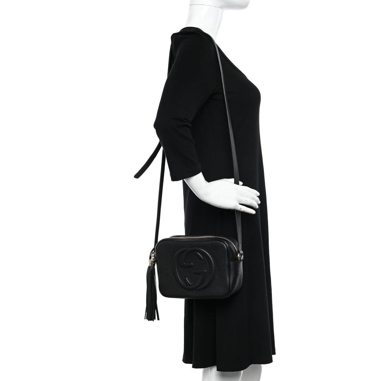 Gucci Pebbled Calfskin Small Soho Disco Bag Black 2 of 13