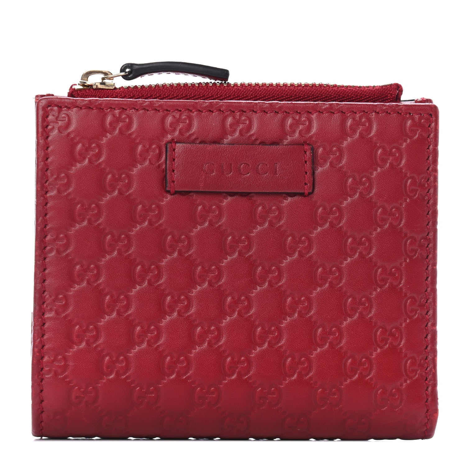 Gucci Microguccissima Bi-Fold Wallet Red 1 of 4