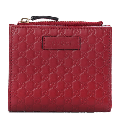 Gucci Microguccissima Bi-Fold Wallet Red 1 of 4